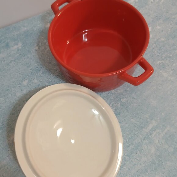 Pioneer Woman Mini Casserole Dish-Red Mandala/Floral Design - Picture 4 of 5